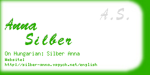 anna silber business card